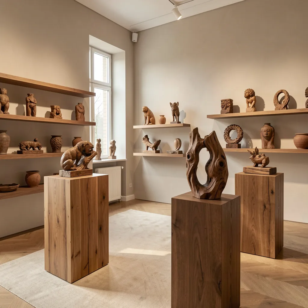 Kitchen featuring hand-carved wooden utensils and bowls